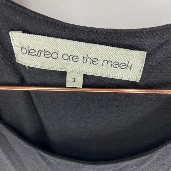 Blessed are the Meek Holy Smokes Black Cutout Sleeveless Midi Dress Womens 8 - Picture 3 of 5